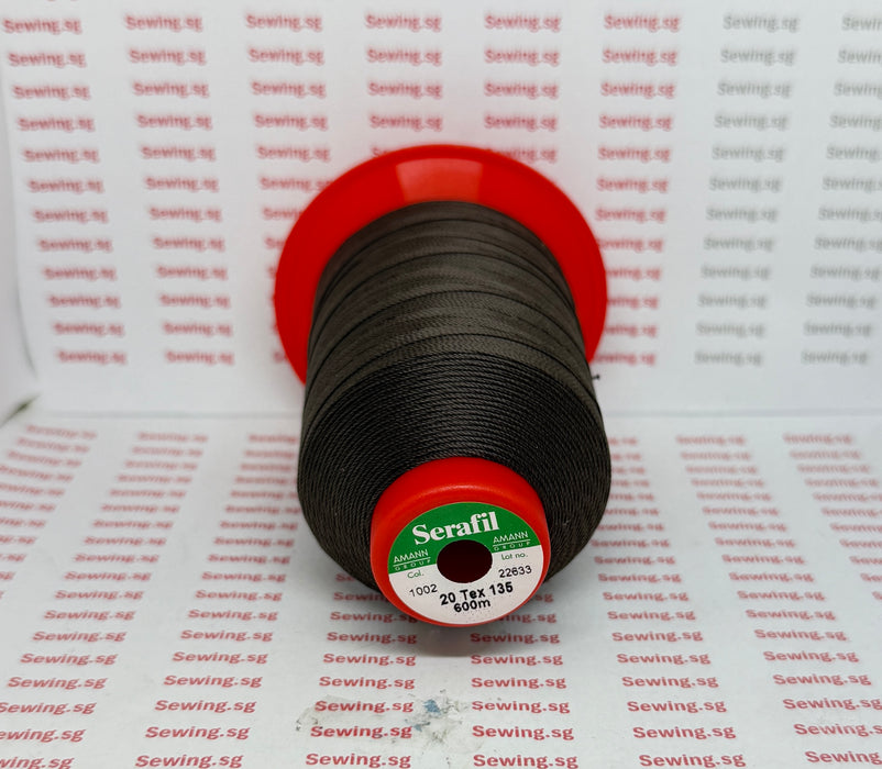 Serafil Threads - Brown (Color Code 1002 - 600 Meter Size #20) - Threads for Shoes, Leather, Canvas and Upholstery Sewing
