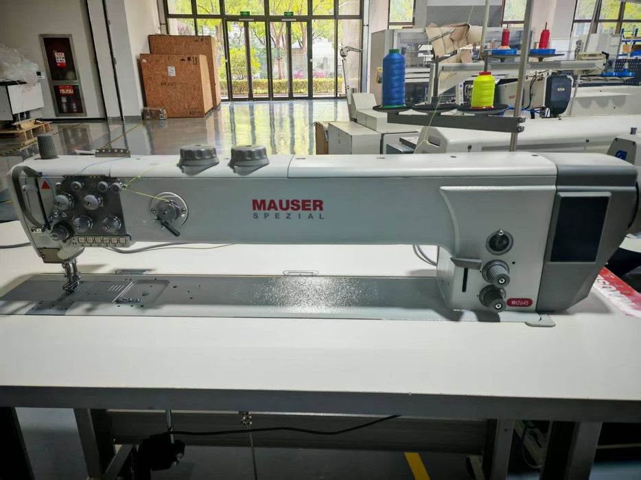 MH2645 -170242 -36 -75, Long-Arm Compound Feed, Extra Heavy Duty Lockstitch Sewing Machine, by Mauser Spezial.