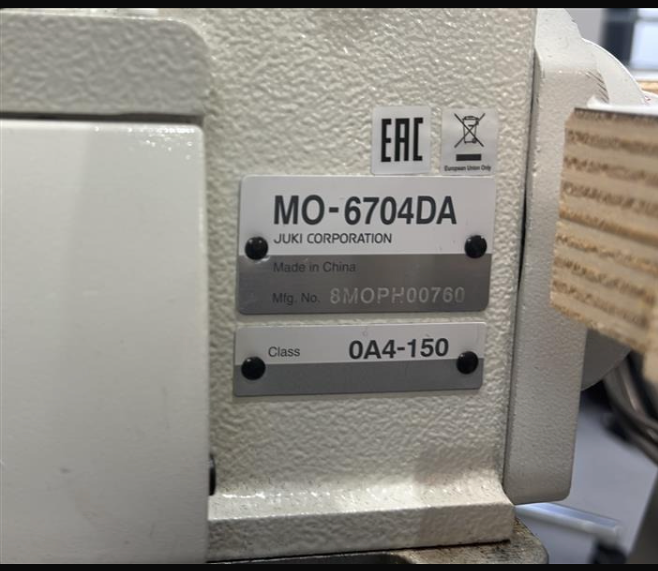 MO6704DA 0E4 40H + Fully sunken Table top, Juki Roll Hem Overlock