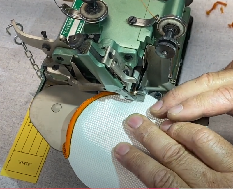 Badge Edge Finishing Machine MERROW MG-3U — Ban Soon Sewing Machine Pte Ltd