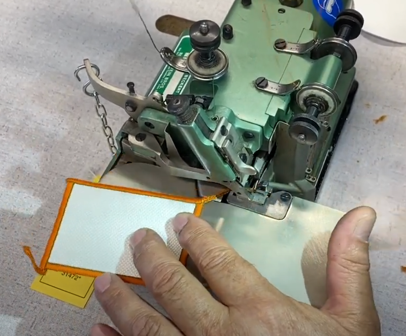 Badge Edge Finishing Machine MERROW MG-3U — Ban Soon Sewing Machine Pte Ltd