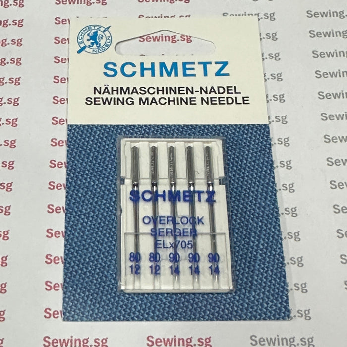 Overlock Needle Regular Point ELx705, Size: Mixed.