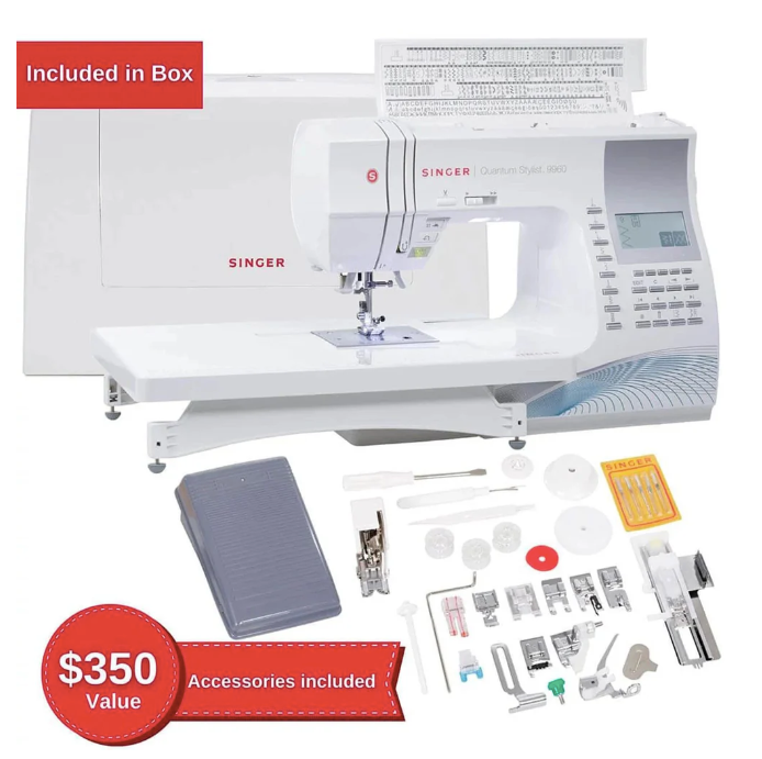 Singer 9960 Quantum Stylist BEST FOR CRAFTERS, Alterations, Beginners Quilter , Strong Machine