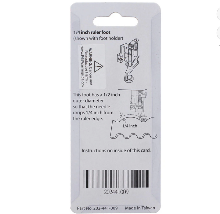 1/4 Inch Ruler Foot Janome Original – #202441009