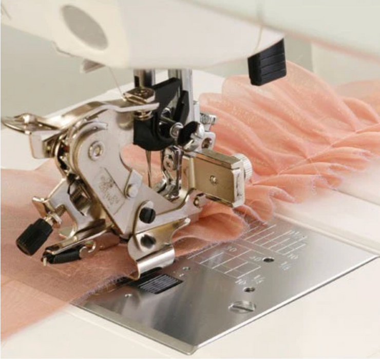 Janome Ruffler (Original)  – AcuFeed Ruffler Foot for 9mm Max Stitch Width Machines (202095004)