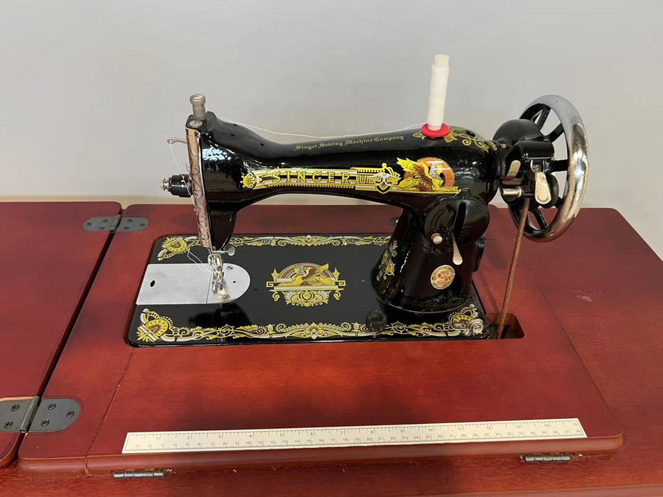 Singer Traditional Sewing Machine 15 Class Leg Treadle with Table & Stand Singer 15NL + Premium quality 5D Table + Stand (Complete Set)