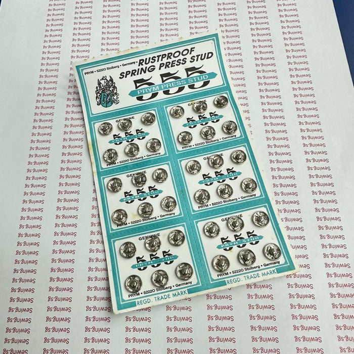 Rustproof Spring Press Stud 8mm; 10mm - Black & White