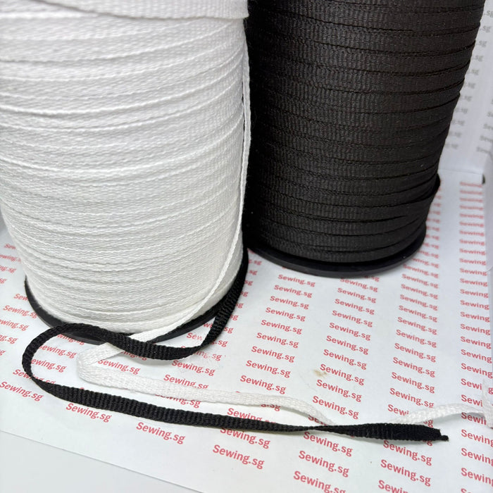 5mm Polyester Tape – Black & White Sewing Tape
