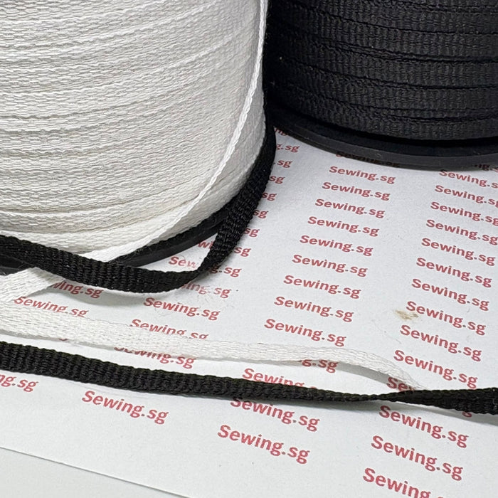5mm Polyester Tape – Black & White Sewing Tape