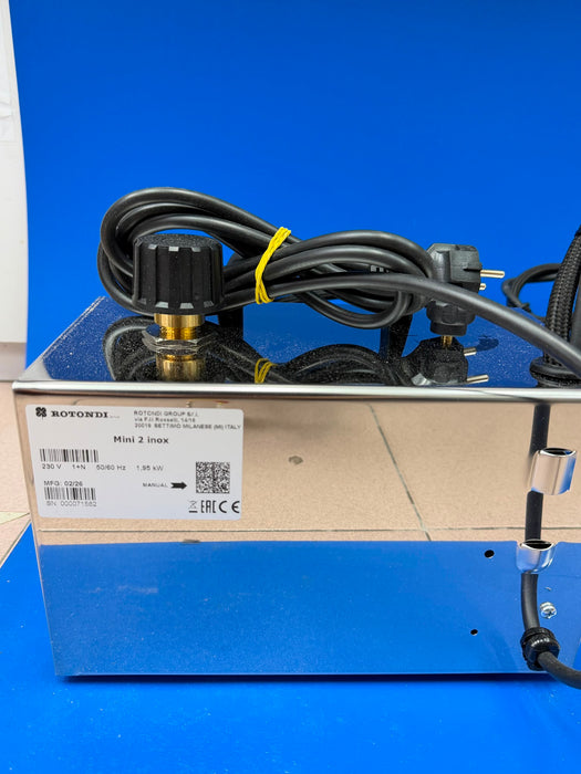 Rotondi MINI 2 INOX Steam Generator with Professional Iron | Stainless Steel Steam Boiler System