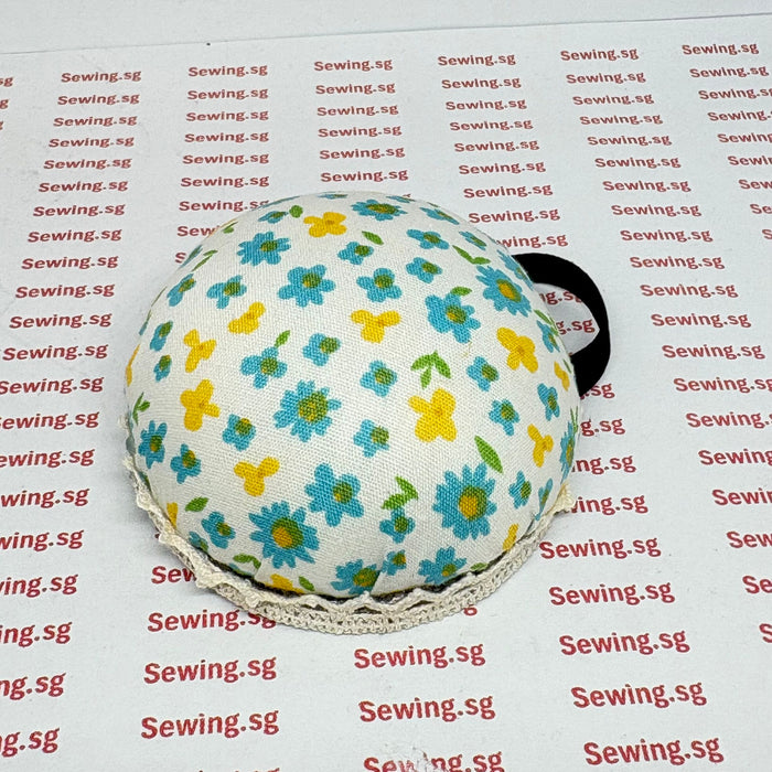 Assorted Flower Print Arm Pin Cushion With Elastic To Tie On Hand