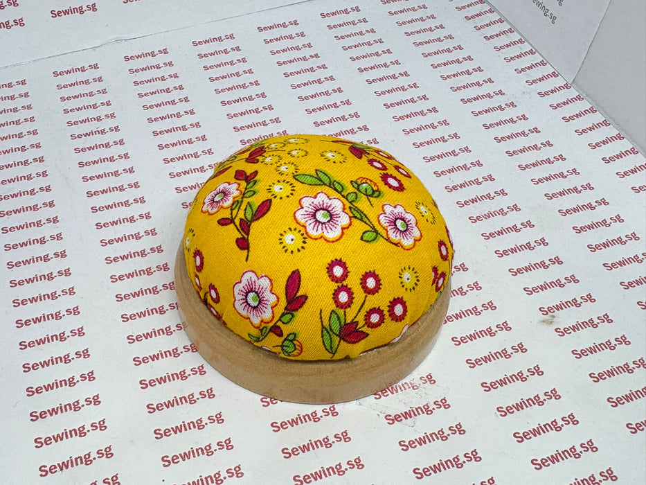 Floral Dome Pin cushion with Wooden Base