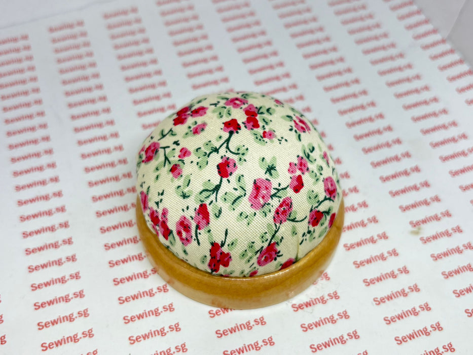 Floral Dome Pin cushion with Wooden Base