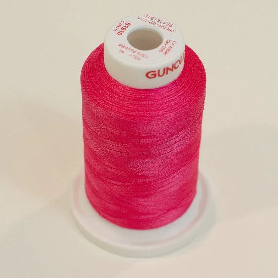 Gunold Embroidery Thread- POLY 40- 5000m - 61910 - Fushia Neon