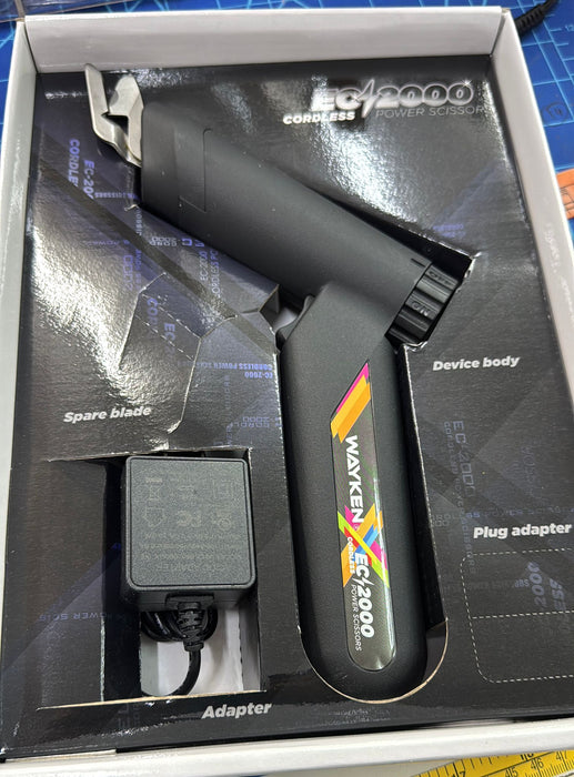 CORDLESS POWER SCISSORS EC-2000 WAYKEN – Fabric, Crafts & Multi-Material Cutting Tool-Made in Taiwan