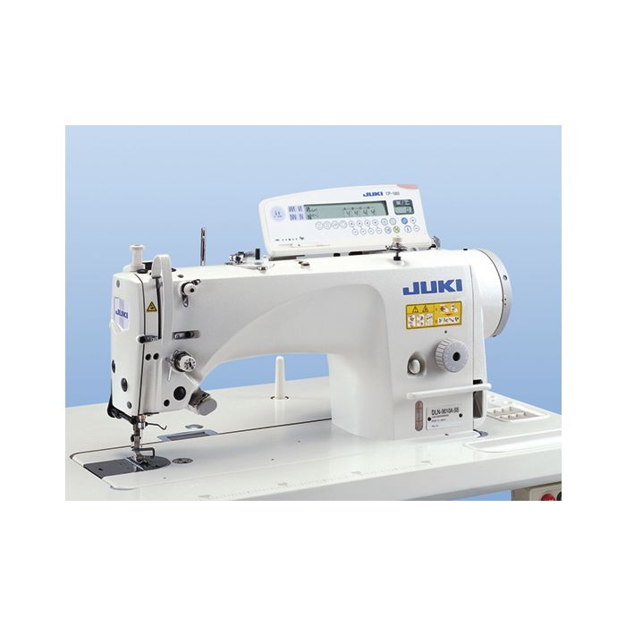 DLN-9010A Needle Feed Lockstitch Sewing Machine with Automatic Thread Trimmer, Head closeup. JUKI