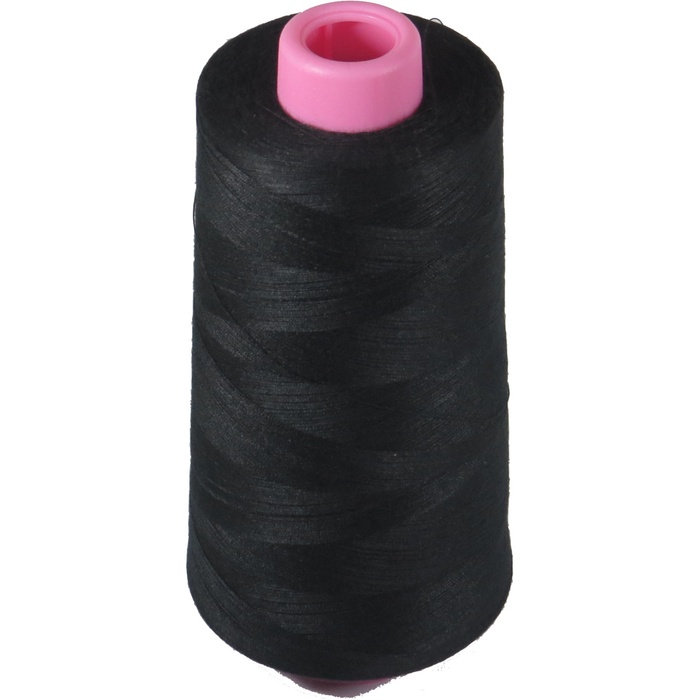 Black - 100% Polyester Sewing Thread widely use for Stitching and Overlocking #180 - 5000yards