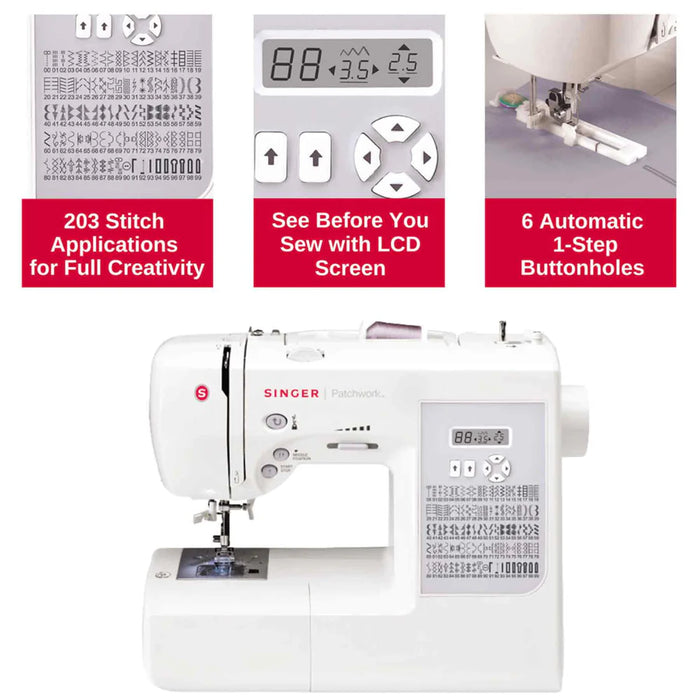 SINGER Patchwork 7285Q Quilting & Sewing Machine – 100 Built-In Stitches with Extension Table