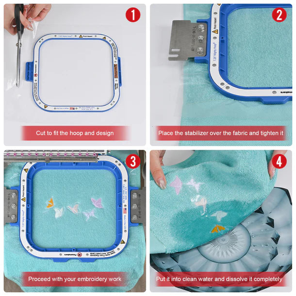 Richword Stabilizer New Wash Away Water Soluble Embroidery Topping Film 12in*25Yards 35um Roll