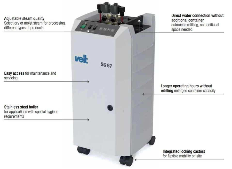[Veit SG67 6.6kW High-Pressure Steam Generator with Dual Iron Connection and Safety Assembly] - [Veit SG67 6.6kW High-Pressure Steam Generator with Dual Iron Connection and Safety Assembly] | BanSoon Sewing Machine Singapore - Sewing.sg
