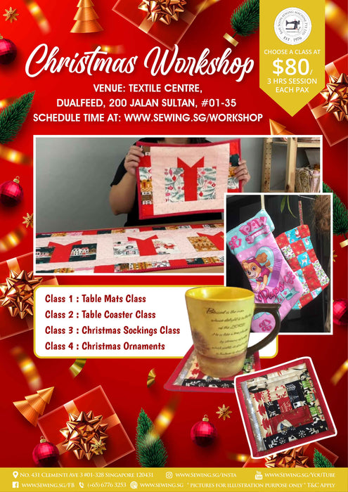 Christmas Sewing Workshop / Class @ Textile Centre