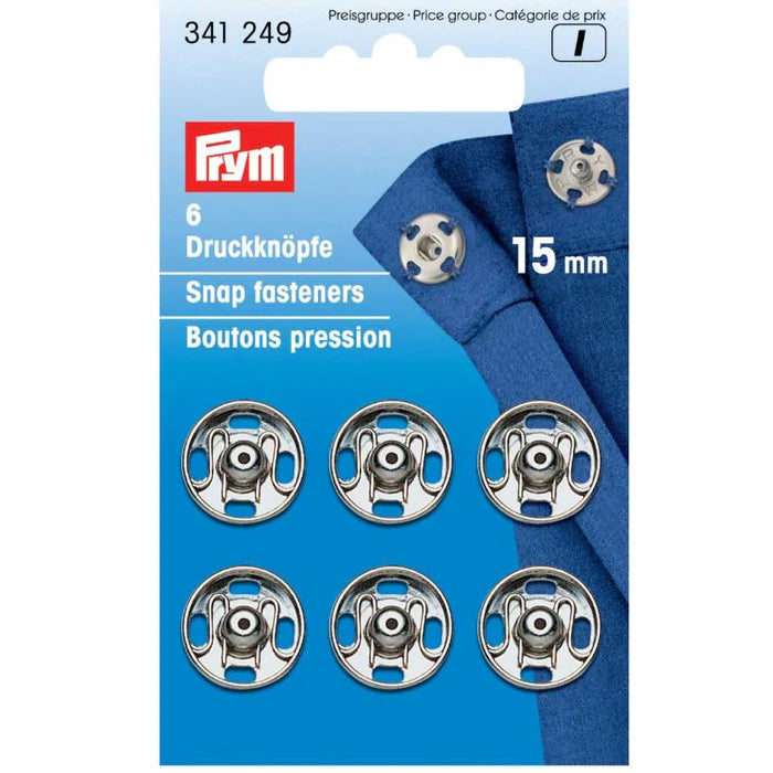 [PRYM Press Studs (SEW-ON) SILVER 15mm] - [PRYM Press Studs (SEW-ON) SILVER 15mm] | Bansoon Sewing Machine Singapore - Sewing.sg

