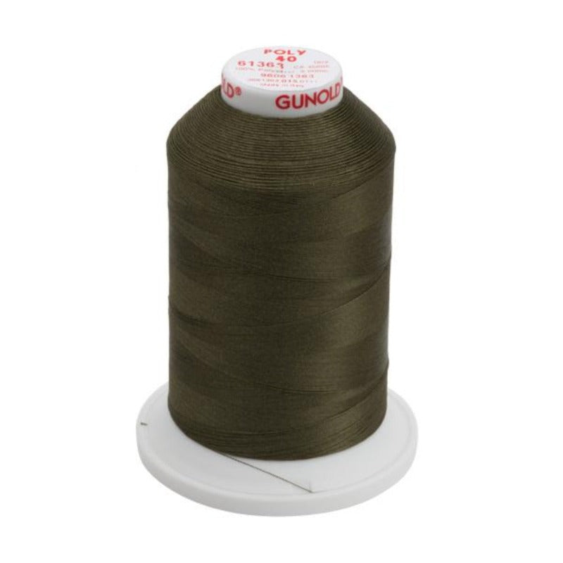 Gunold Embroidery Thread - POLY 40 - 5000m - 61363 - Dark Olive — Ban ...