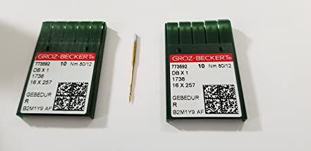 Groz Beckert 773282 Industrial Needles for Lock Stitch Light to Medium Weight Machine DBx1 (10pcs pack)
