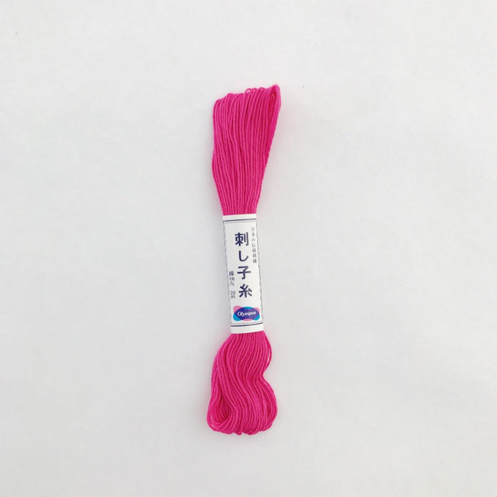 Sashiko Olympus Thread Solid Colour- Col: 21#119 Hot Pink Color