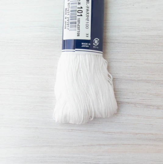 Sashiko Olympus Thread Solid Colour - Col: #101 White Color 100m