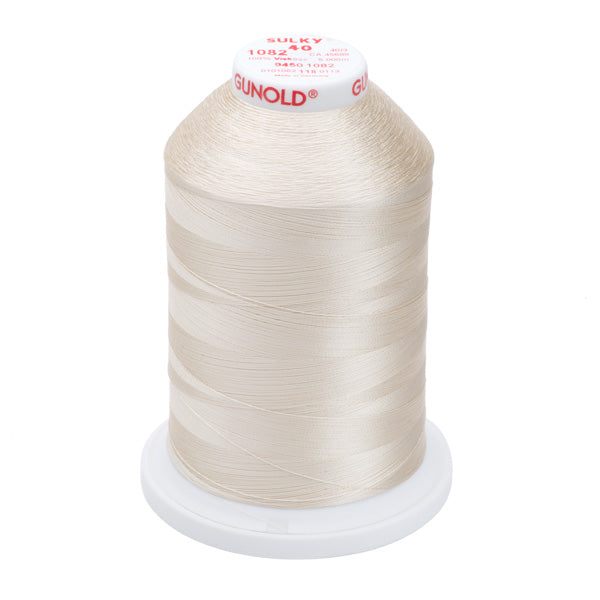 Gunold Rayon Embroidery Thread - Sulky 40 - 5000m - 1082 - Ecru — Ban ...
