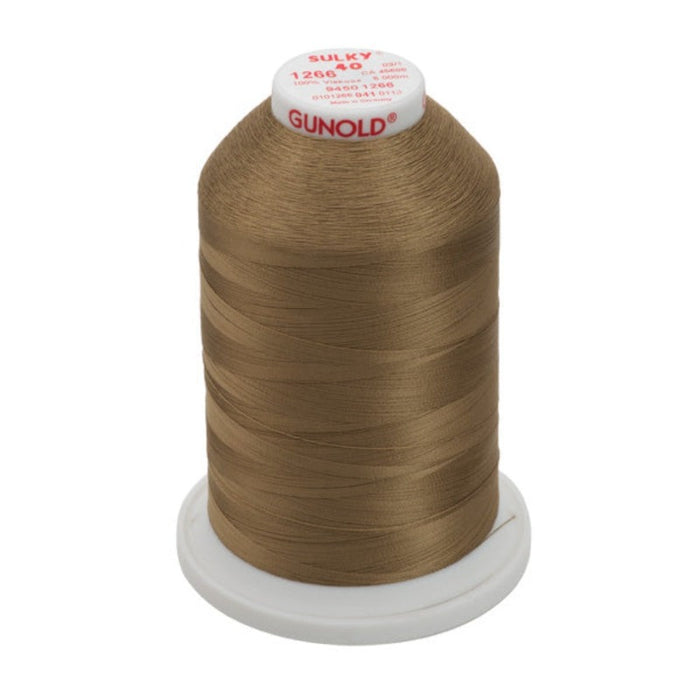 Gunold Rayon Embroidery Thread - SULKY 40 - 5000m - 1266 - Toast — Ban ...