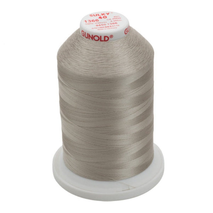 Gunold Rayon Embroidery Thread - SULKY 40 - 5000m - 1366 - Greige — Ban ...