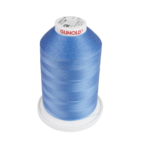 Gunold Sewing & Embroidery Threads - COTTY 30 500m 100% Cotton Threads Natural Threads with a Matt Finish Baby Blue Tint 73110348