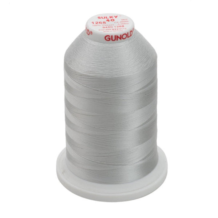 Suli Thread Gunold Rayon Embroidery Thread - SULKY 40 - 5000m - 1268 - LT. Gray Kh ...