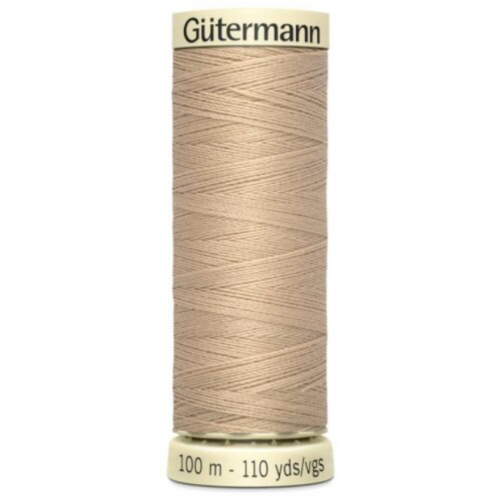 Col. 186 Gutermann Sew All Thread 100m Premium Quality 100% - Beige