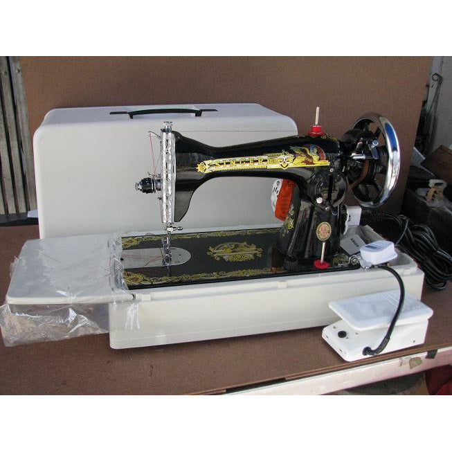 Traditional Sewing Machine Converted to Electrical with Portable