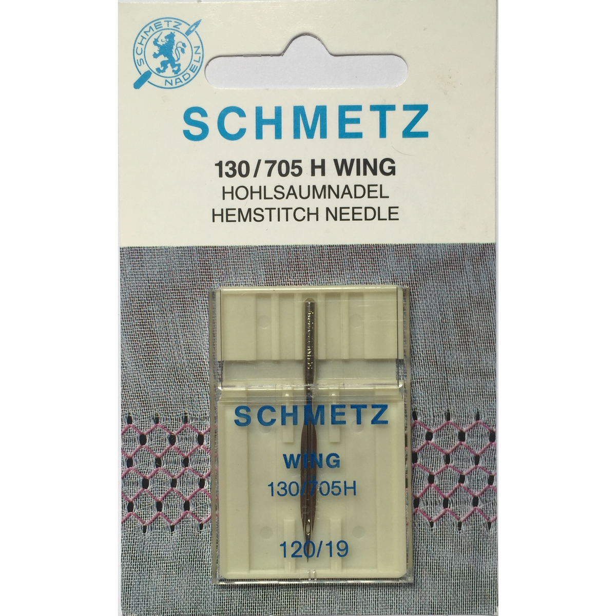 Schmetz Hemstitch Wing Needles 120/19 — Ban Soon Sewing Machine Pte Ltd