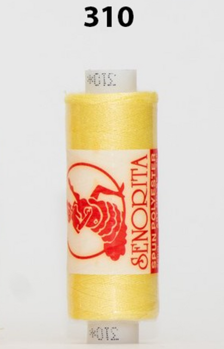 Senorita Sewing Threads (250m) - Col: 300 - 322