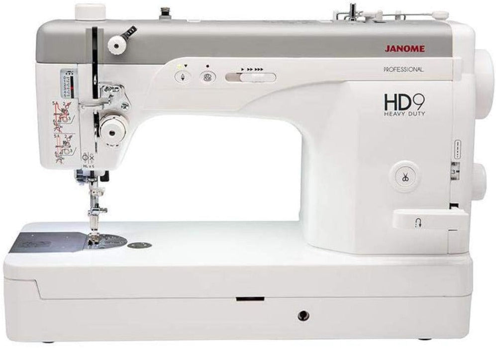 𝗡𝗢𝗪 $𝟮𝟭𝟲𝟬 + 𝗙𝗥𝗘𝗘 𝗚𝗜𝗙𝗧𝗦! HD9, Janome Professional Heavy Duty Straight Stitch Sewing Machine [Designers' Choice] - Built to deliver beautiful stitches, with thick or thin threads + 2 Years Warranty + FREE 1 Year Ban Soon Care
