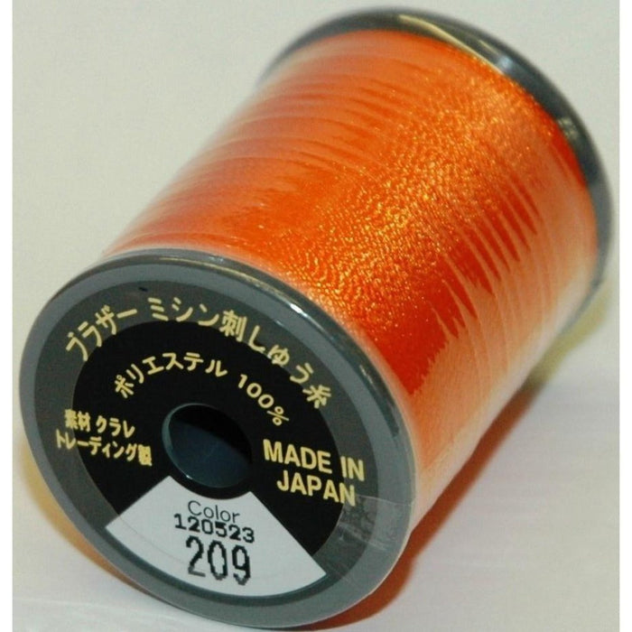 Col. 209 Brother Embroidery Threads - Tangerine