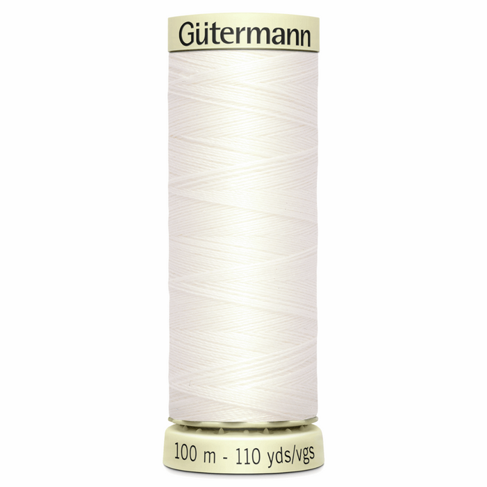 Col. 111 Gutermann Sew All Thread 100m Premium Quality 100% - Bridal White