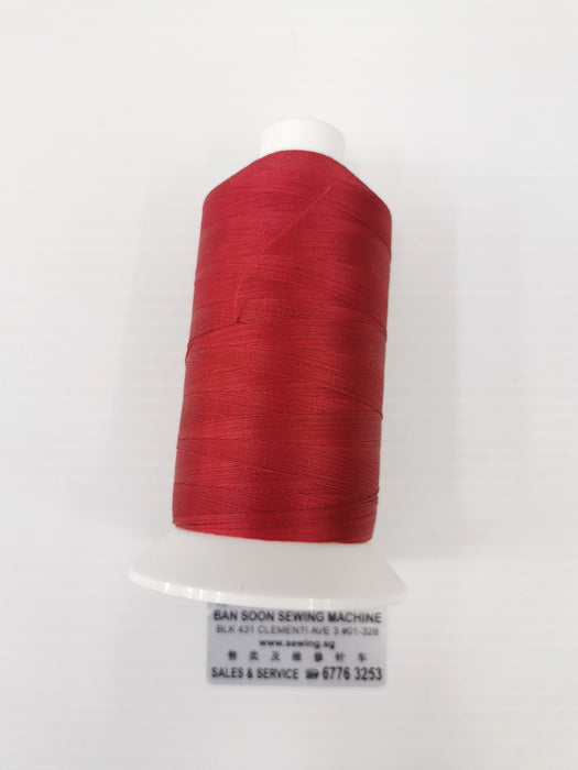 classic red vintage cotton glace, cone spool heavy duty sewing thread  polished finish like waxed cord