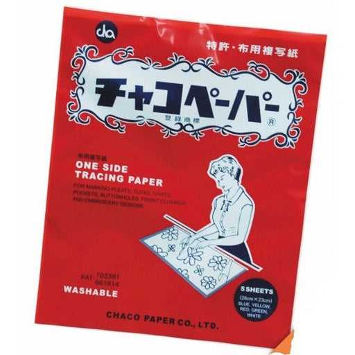 Chaco Tracing Paper, Washable, One sided, 5 colours. Made in Japan. - Ban Soon Sewing Machine Pte Ltd