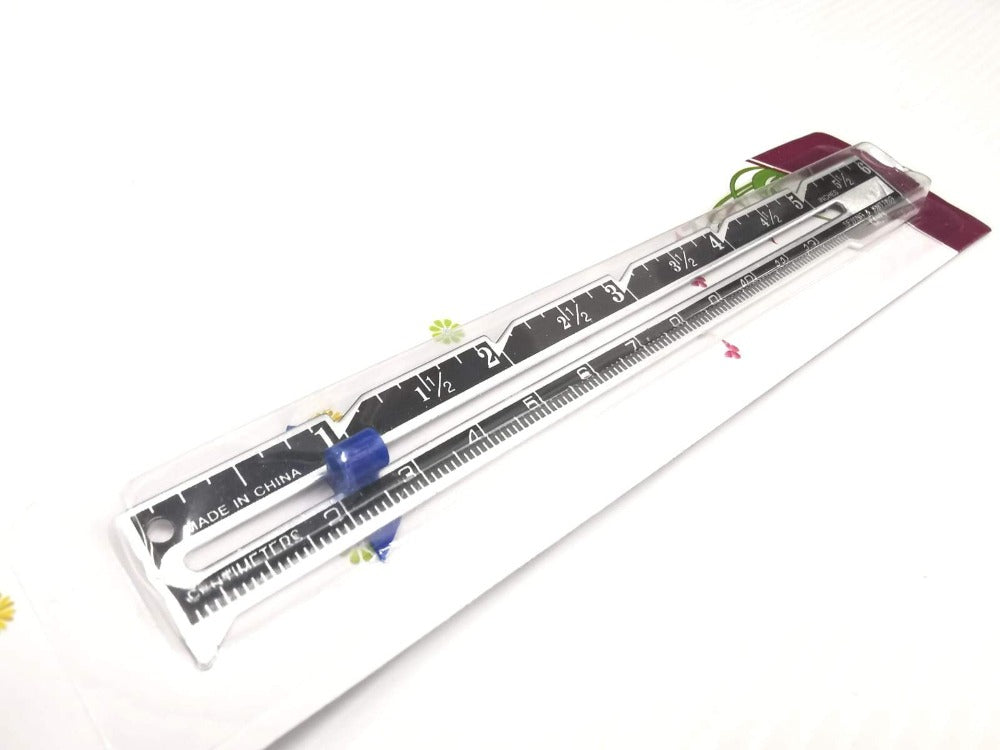 Sewing Ruler Metal PRE-ORDER Econ Sewing Gauge Metal Ruler Model : For All Craft Works, S ...