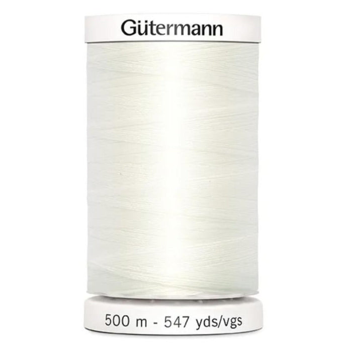 Col. 111 Gutermann Sew All Thread 500m Premium Quality 100% - Bridal White Color