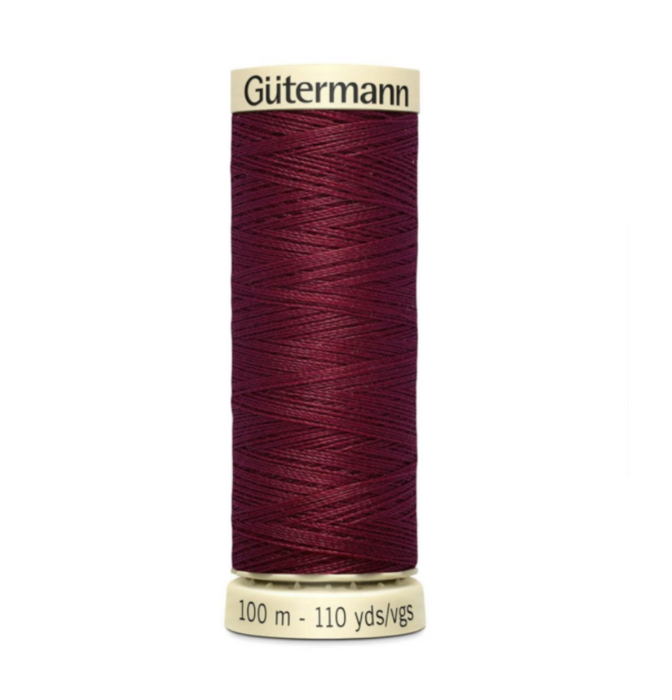 Col. 368 Gutermann Sew All Thread 100m Premium Quality 100% - Wine Red