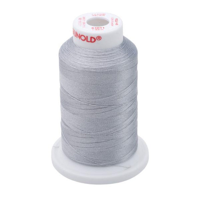 Gunold Embroidery Thread- POLY 40- 1000m- 61011- Steel Gray