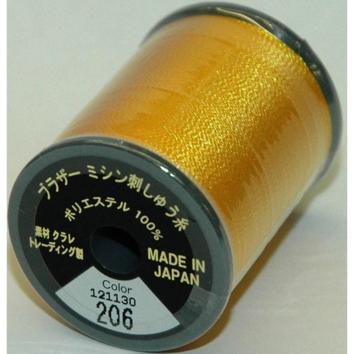 Col. 206 Brother Embroidery Threads - Harvest Gold