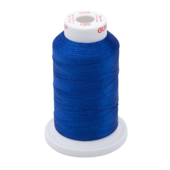 1042 Blue Thread Gunold Embroidery Thread - POLY 40 - 1000m - 61042 - Deep Royal Blue ...
